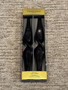 Christian Lacroix Maison Unique Black Taper Candle Set